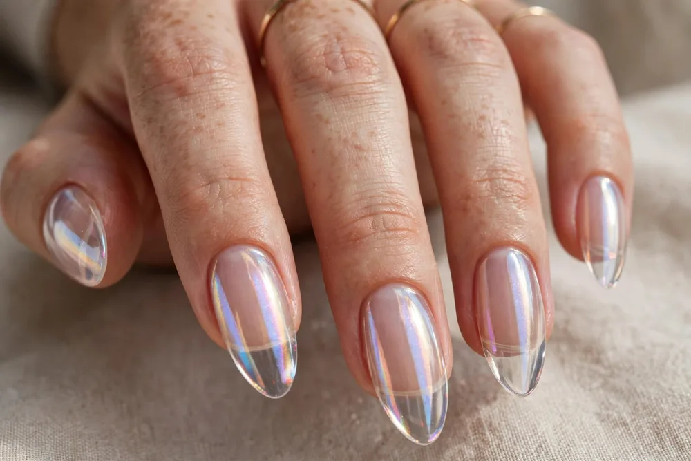 Glass trendy nails